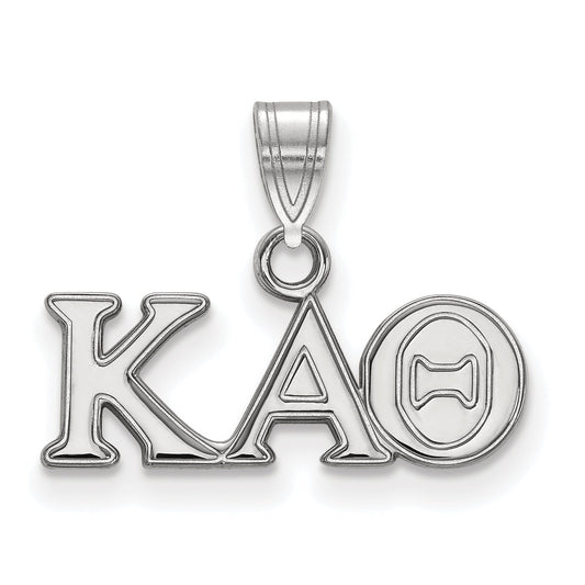 Sterling Silver Rhodium Plated Logoart Kappa Alpha Theta Sorority Greek Letters Small Pendant