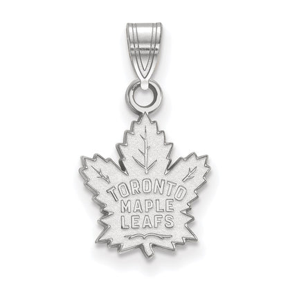 10K White Gold Nhl Logoart Toronto Maple Leafs Small Pendant