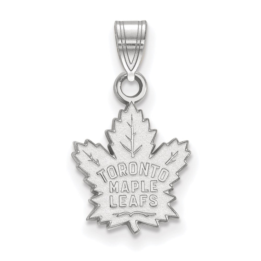 Sterling Silver Rhodium Plated Nhl Logoart Toronto Maple Leafs Small Pendant
