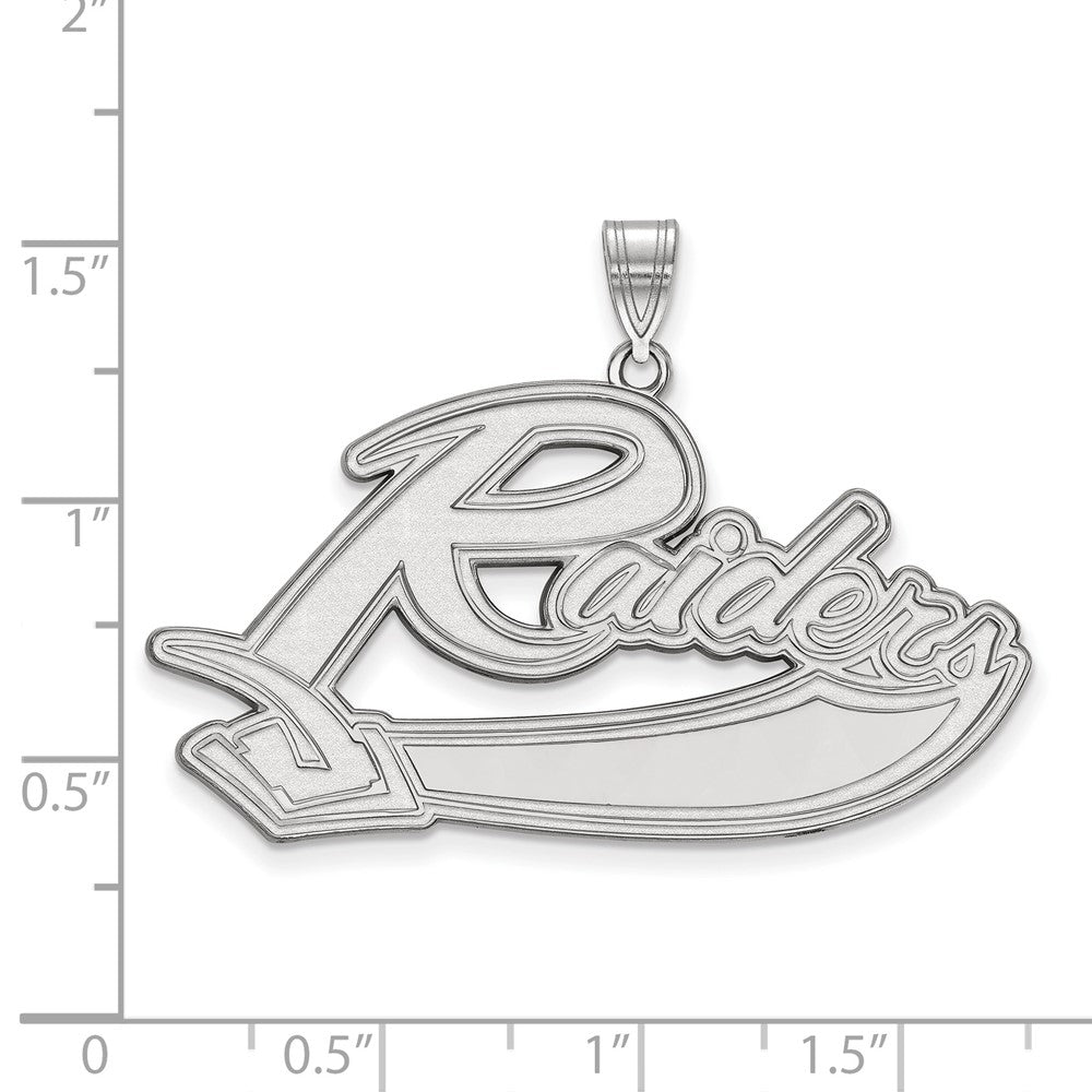 14K White Gold Logoart Mt Union College Raiders Extra Large Pendant