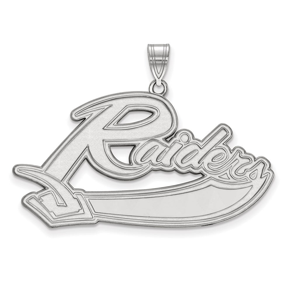 10K White Gold Logoart Mt Union College Raiders Extra Large Pendant