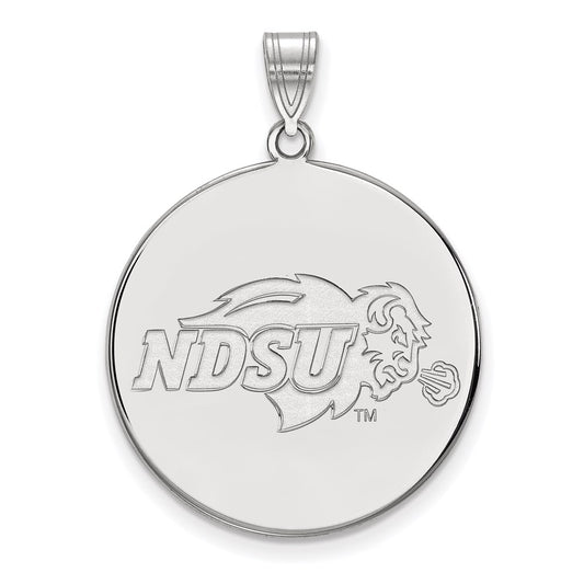 14K White Gold Logoart North Dakota State University Extra Large Disc Pendant