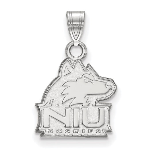 14K White Gold Logoart Northern Illinois University N I U Huskies Small Pendant