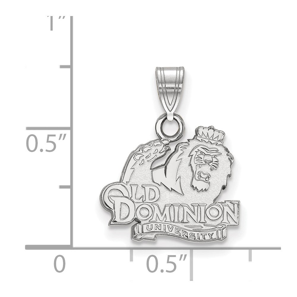 10K White Gold Logoart Old Dominion University Small Pendant