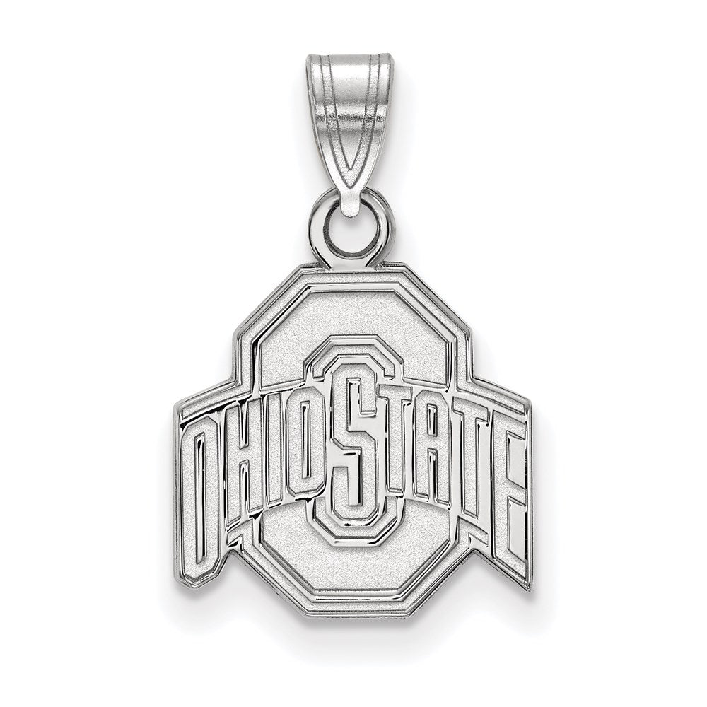 14K White Gold Logoart The Ohio State University Small Pendant