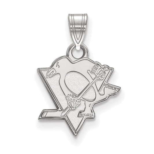 14K White Gold Nhl Logoart Pittsburgh Penguins Small Pendant