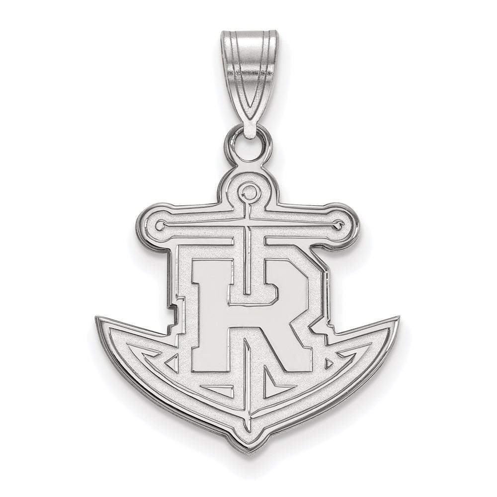 Sterling Silver Rhodium Plated Logoart Rollins College Anchor Large Pendant