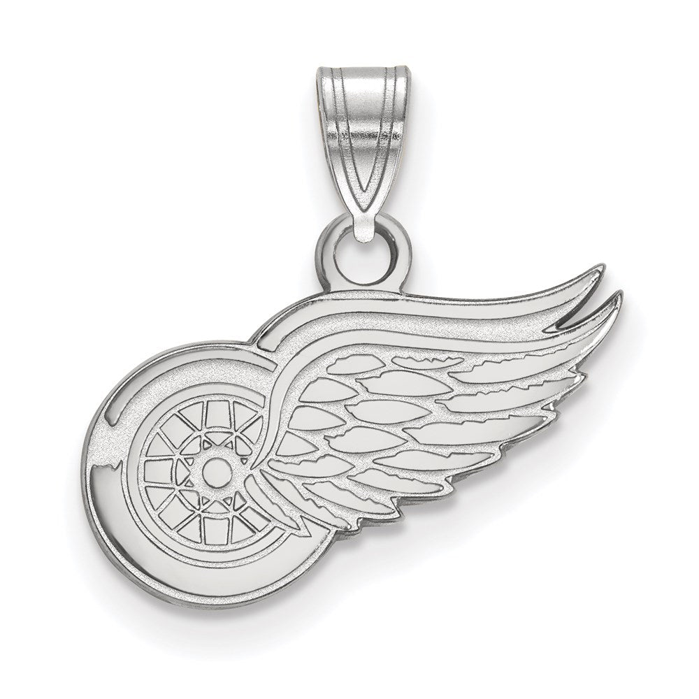 14K White Gold Nhl Logoart Detroit Red Wings Small Pendant