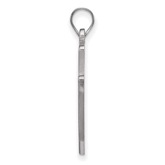 Sterling Silver Rhodium Plated Logoart Southern University Jaguars Extra Large Pendant