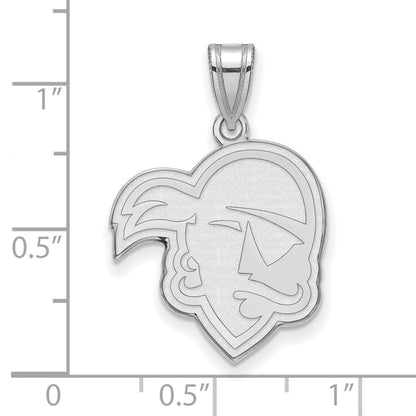 14K White Gold Logoart Seton Hall University Pirate Large Pendant