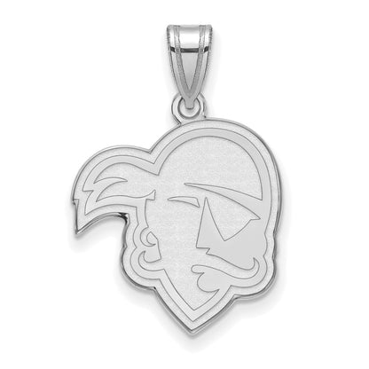 14K White Gold Logoart Seton Hall University Pirate Large Pendant