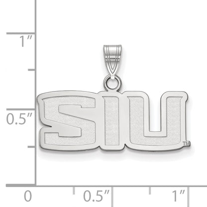 10K White Gold Logoart Southern Illinois University S I U Small Pendant
