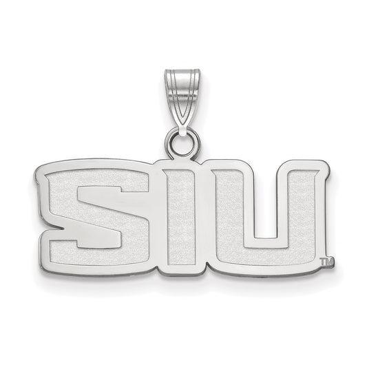 10K White Gold Logoart Southern Illinois University S I U Small Pendant