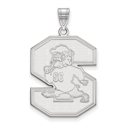 Sterling Silver Rhodium Plated Logoart South Carolina State University Extra Large Pendant