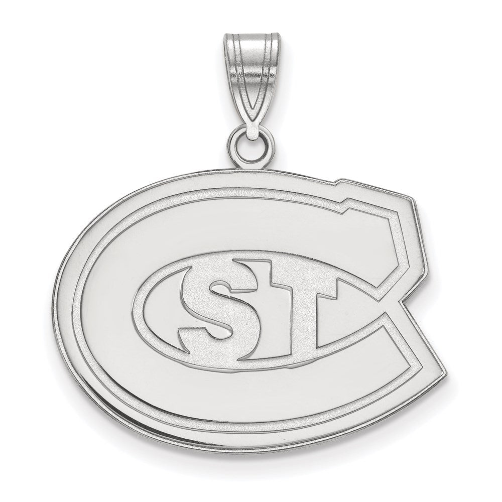 14K White Gold Logoart St. Cloud State University Large Pendant