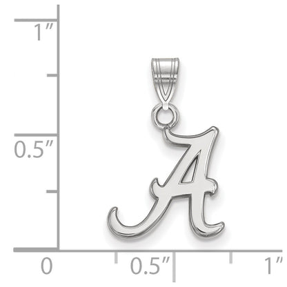 14K White Gold Logoart University Of Alabama Letter A Small Pendant