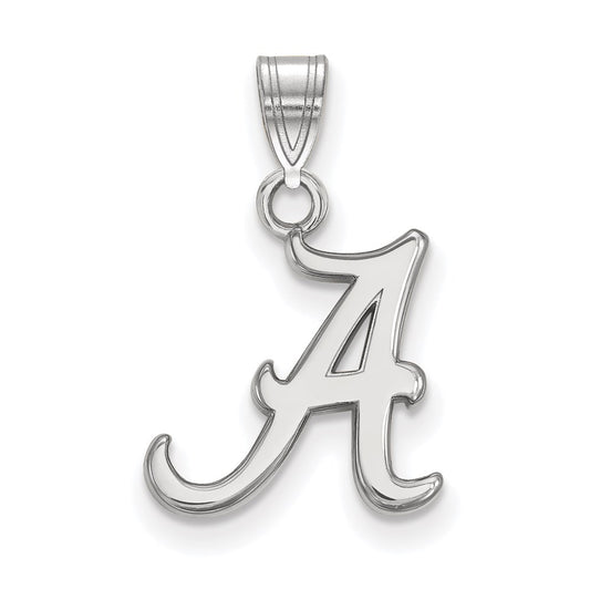 14K White Gold Logoart University Of Alabama Letter A Small Pendant