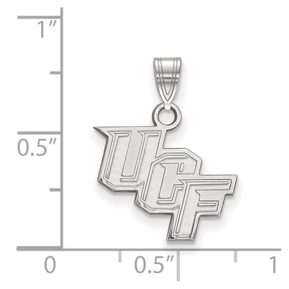 Sterling Silver Rhodium Plated Logoart University Of Central Florida U C F Small Pendant