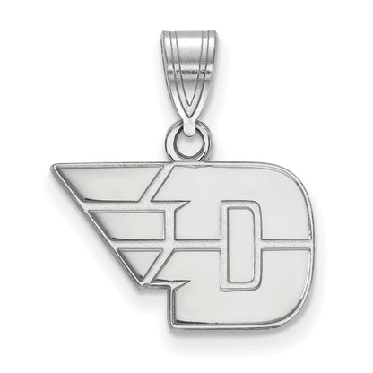 Sterling Silver Rhodium Plated Logoart University Of Dayton Small Pendant