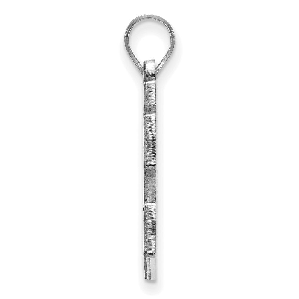 10K White Gold Logoart University Of Evansville Purple Aces Large Pendant