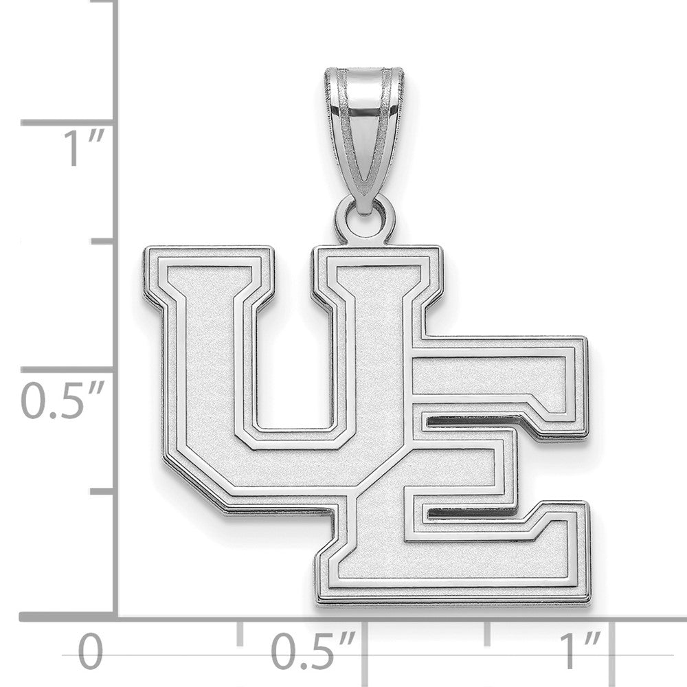 14K White Gold Logoart University Of Evansville Purple Aces Large Pendant