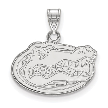 14K White Gold Logoart University Of Florida Gator Small Pendant
