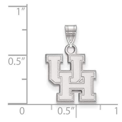 10K White Gold Logoart University Of Houston U H Small Pendant