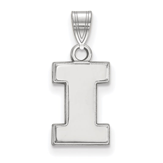 10K White Gold Logoart University Of Illinois Letter I Small Pendant
