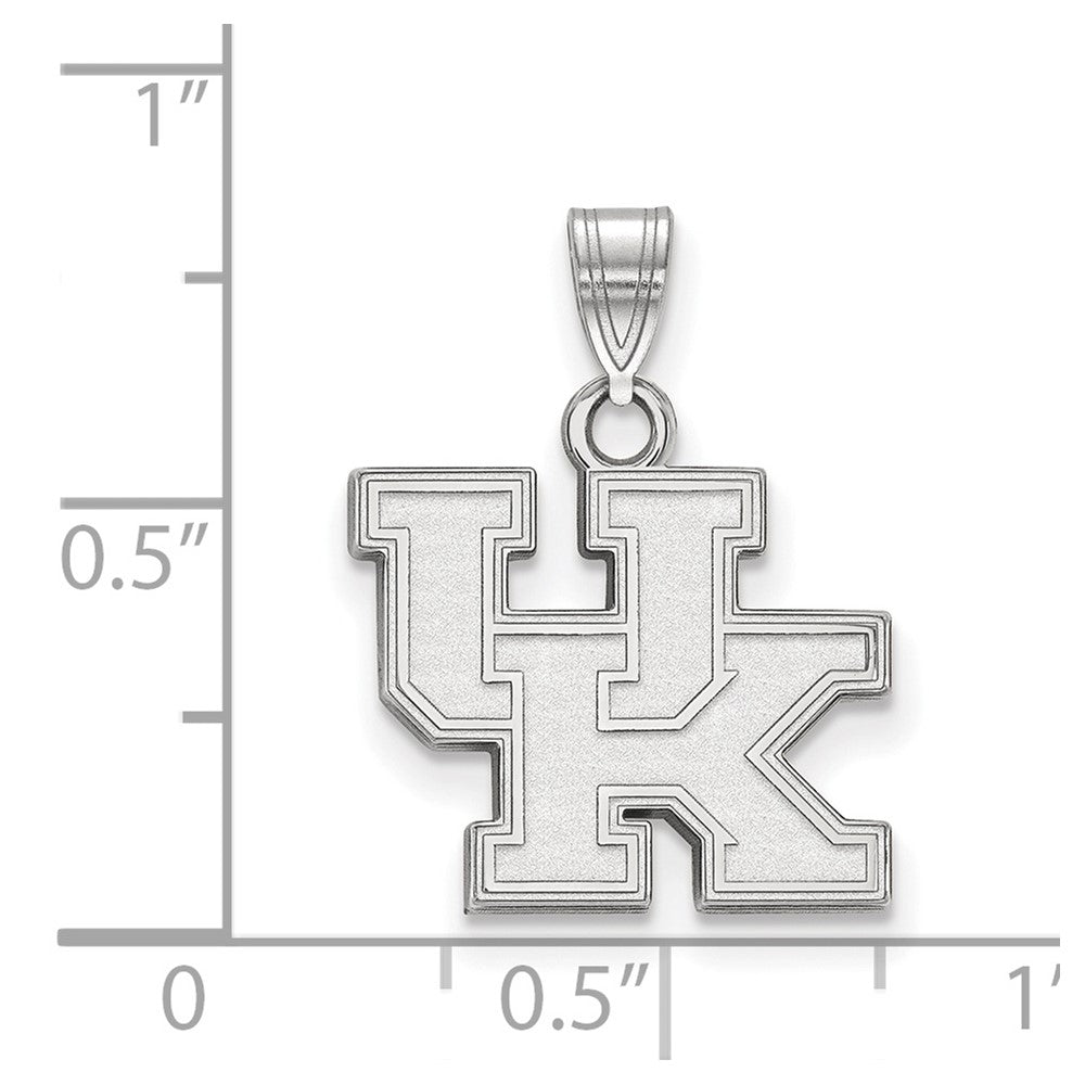 14K White Gold Logoart University Of Kentucky U K Small Pendant