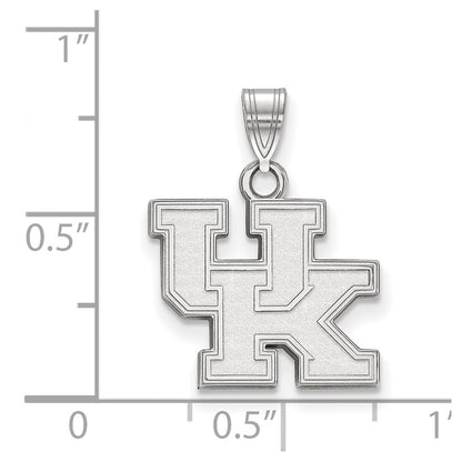 10K White Gold Logoart University Of Kentucky U K Small Pendant