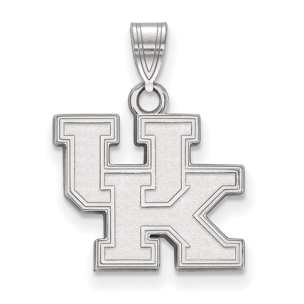 Sterling Silver Rhodium Plated Logoart University Of Kentucky U K Small Pendant