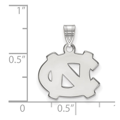 14K White Gold Logoart University Of North Carolina N C Small Pendant