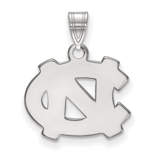 14K White Gold Logoart University Of North Carolina N C Small Pendant