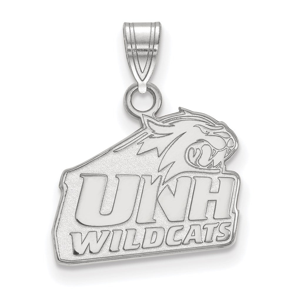 Sterling Silver Rhodium Plated Logoart University Of New Hampshire Small Pendant