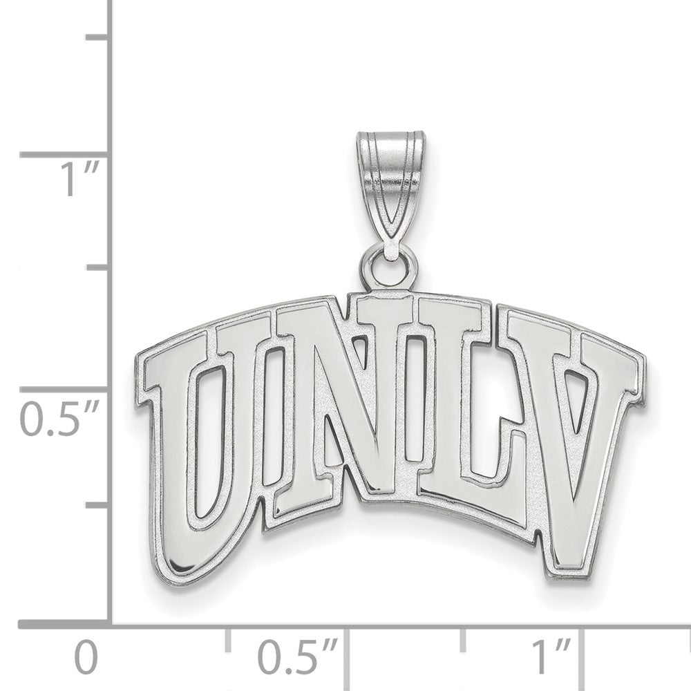 10K White Gold Logoart University Of Nevada Las Vegas U N L V Large Pendant