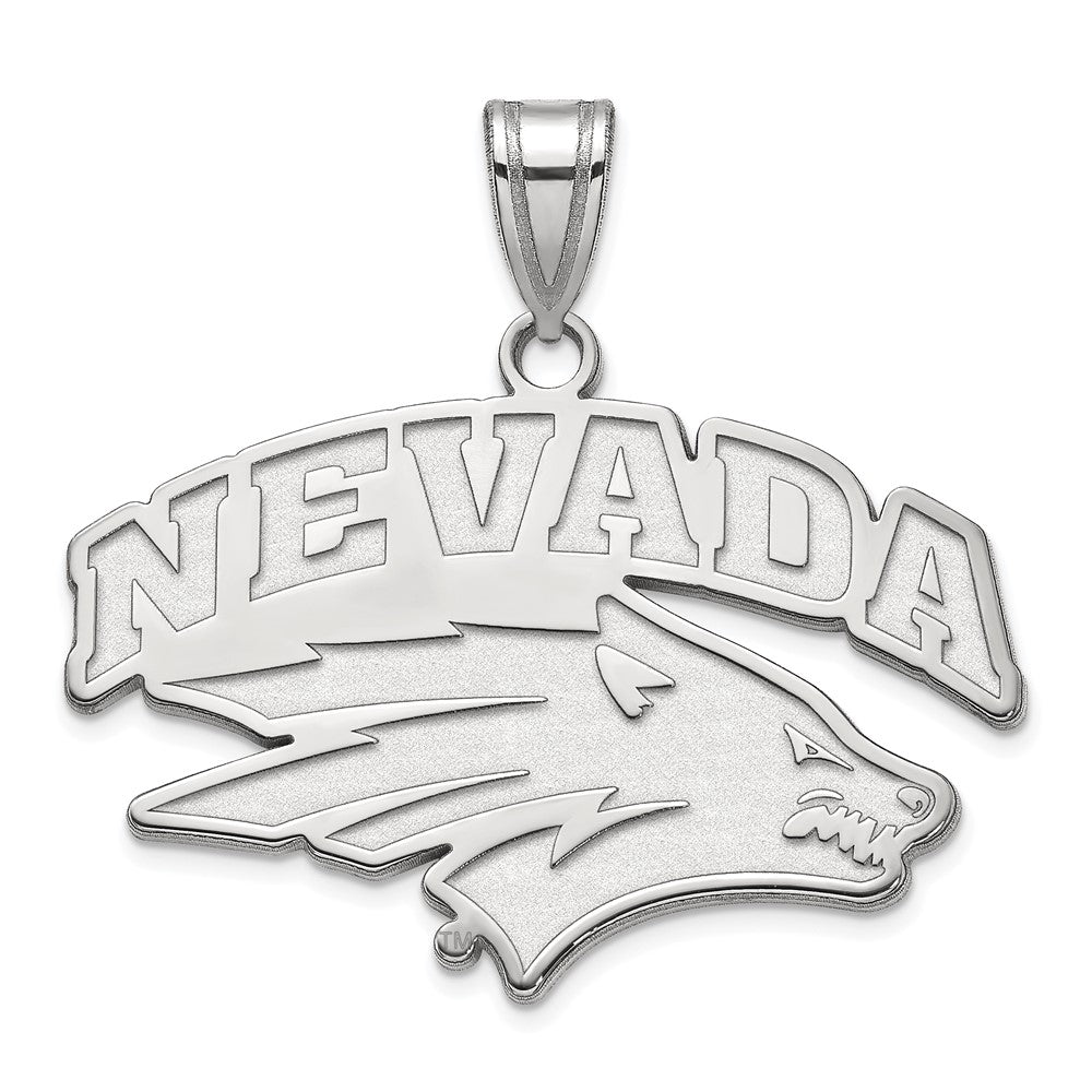10K White Gold Logoart University Of Nevada Reno Large Pendant