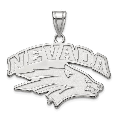 10K White Gold Logoart University Of Nevada Reno Large Pendant