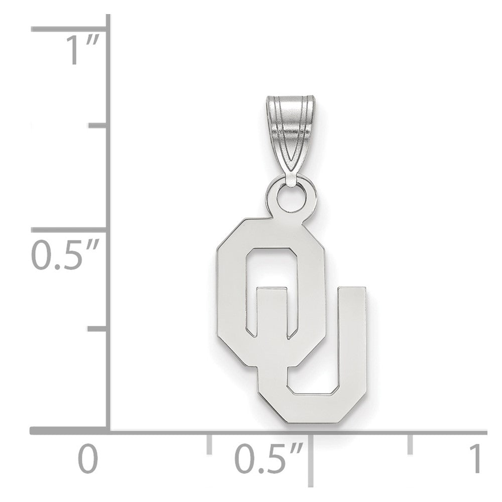 14K White Gold Logoart University Of Oklahoma O U Small Pendant
