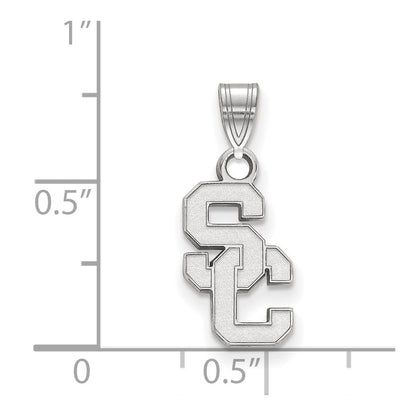 14K White Gold University Of Southern California S C Small Pendant