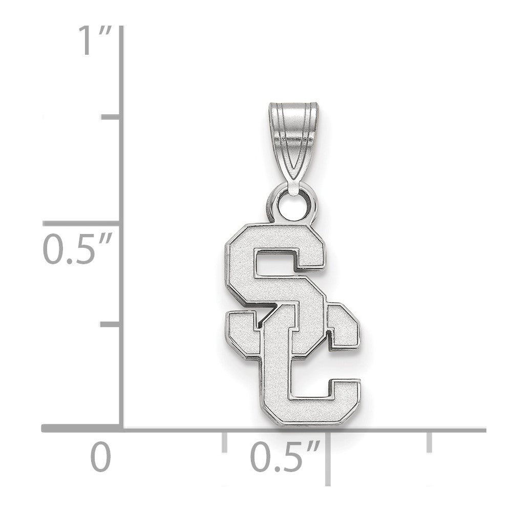 10K White Gold University Of Southern California S C Small Pendant