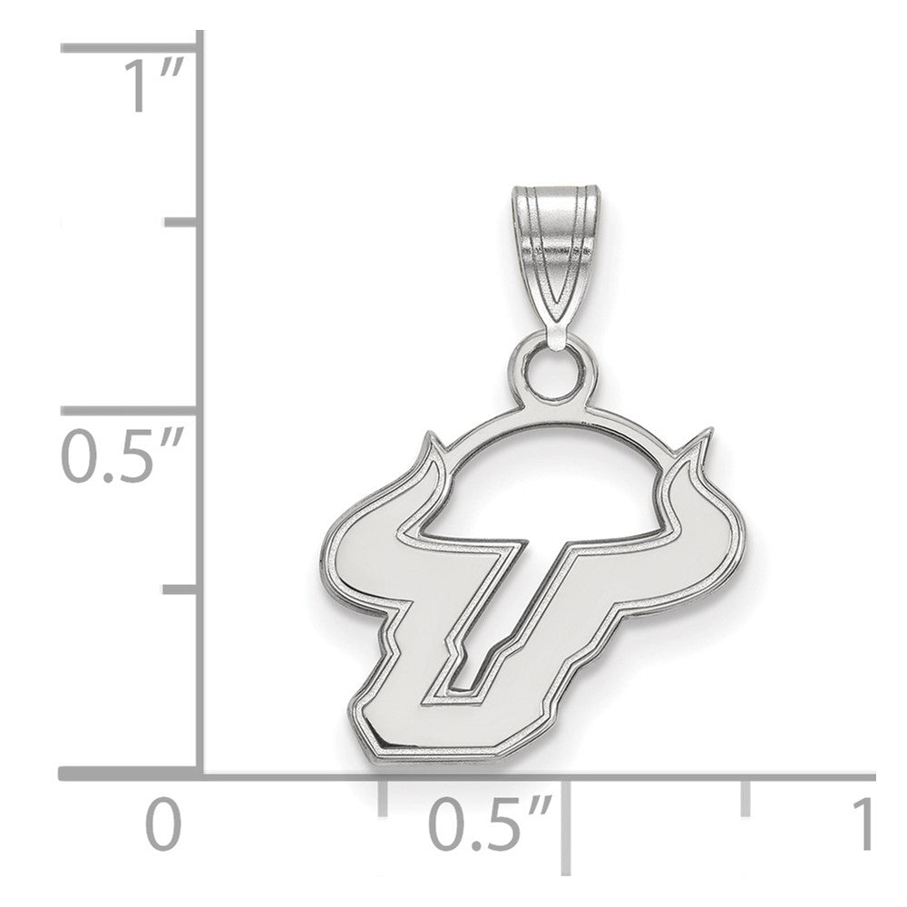 10K White Gold Logoart University Of South Florida Bull Small Pendant