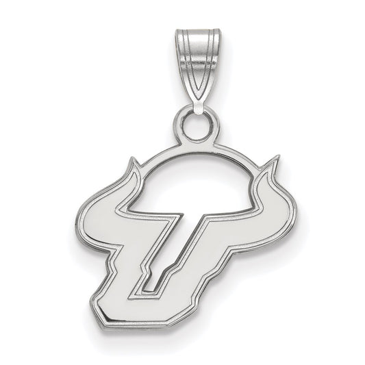 10K White Gold Logoart University Of South Florida Bull Small Pendant