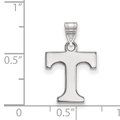 Sterling Silver Rhodium Plated Logoart University Of Tennessee Letter T Small Pendant