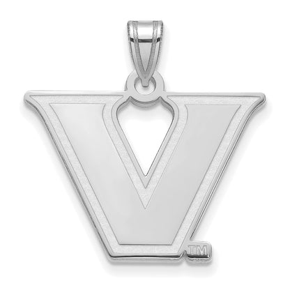 Sterling Silver Rh Plated Logoart Vanderbilt University Large Pendant
