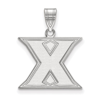 Sterling Silver Rhodium Plated Logoart Xavier University Letter X Medium Pendant
