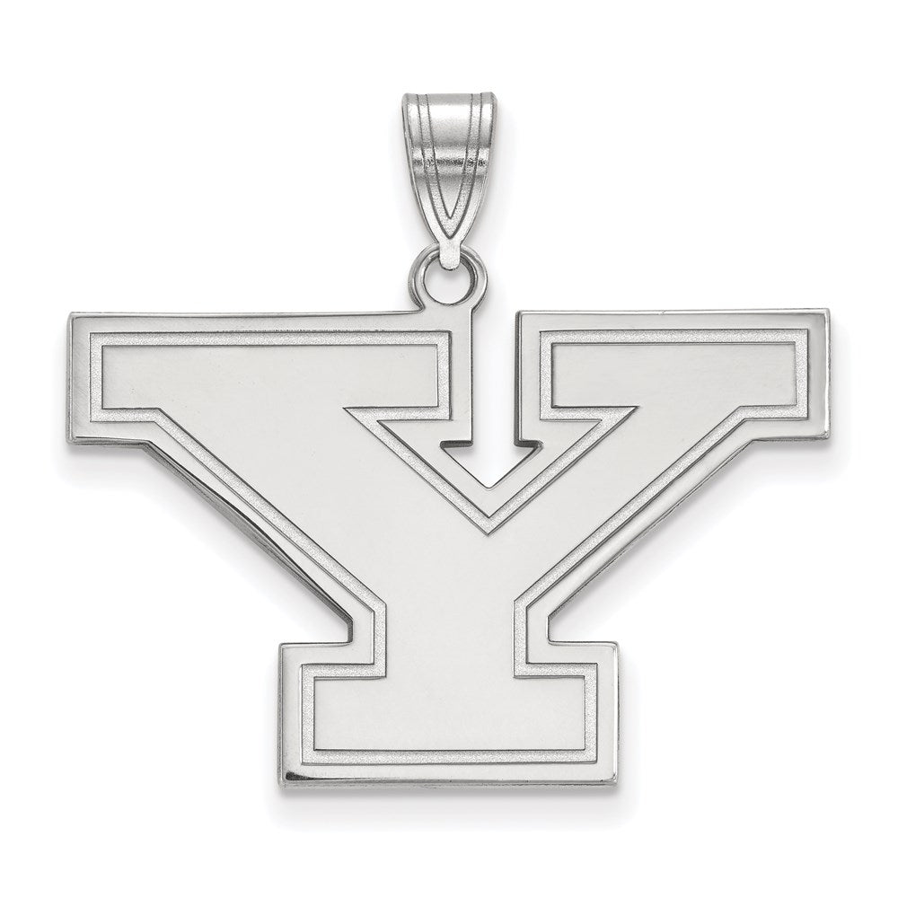 10K White Gold Logoart Youngstown State University Letter Y Large Pendant
