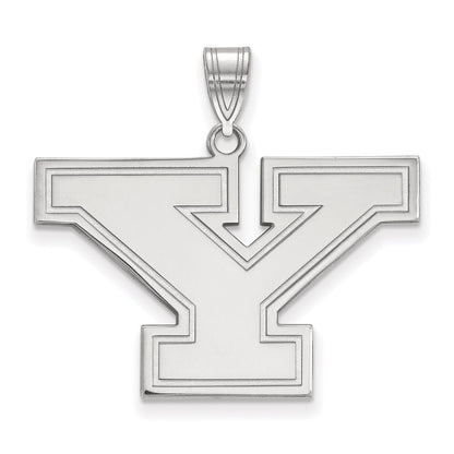 Sterling Silver Rhodium Plated Logoart Youngstown State University Letter Y Large Pendant