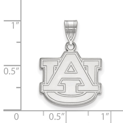 10K White Gold Logoart Auburn University A U Medium Pendant