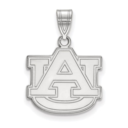 10K White Gold Logoart Auburn University A U Medium Pendant