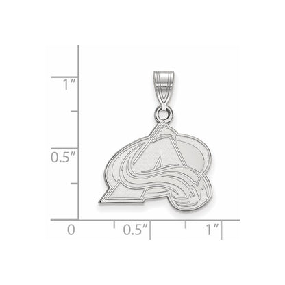 10K White Gold Nhl Logoart Colorado Avalanche Letter A Medium Pendant